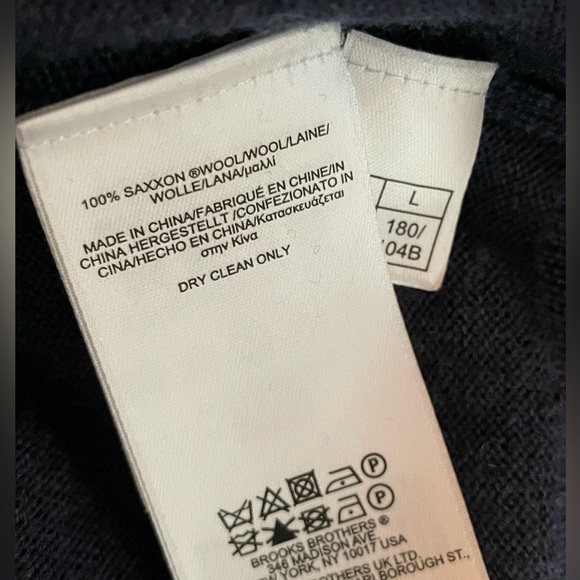 Brooks Brothers Wool Navy Sweater - Picture 4 of 5